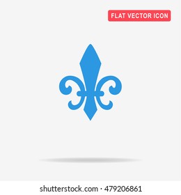 Fleur de lis icon. Vector concept illustration for design.