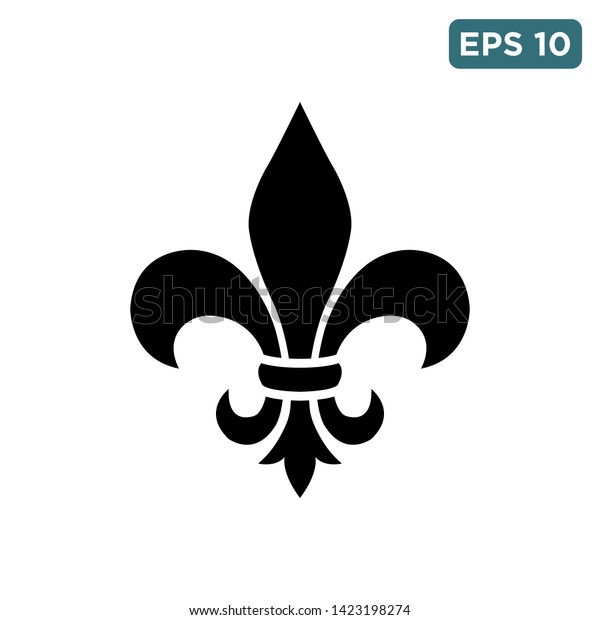 Fleur De Lis Icon Vector Design Stock Vector Royalty Free 1423198274