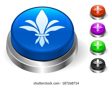 Fleur De Lis Icons auf Round Button Collection