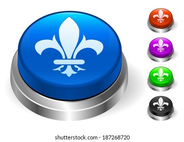 Fleur De Lis Icons on Round Button Collection