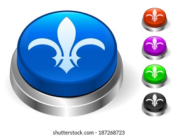 Fleur De Lis Icons on Round Button Collection