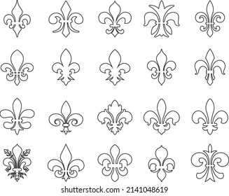  Fleur De Lis aislado en fondo blanco