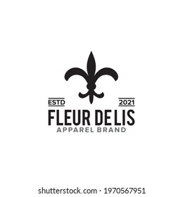 Fleur de lis logo design for apparel business company