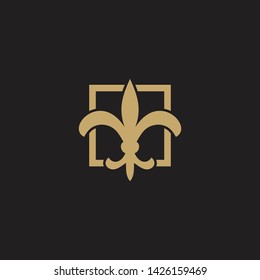 Fleur De Lis Logo Icon Design Vector Template