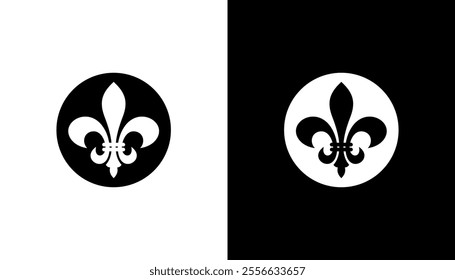 fleur de lis logo icon design template illustration