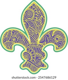 Fleur de lis marde gras