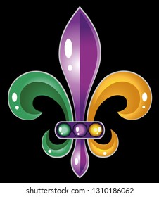 Fleur De Lis Mardi Gras Symbol Stock Vector (Royalty Free) 1310186062 ...