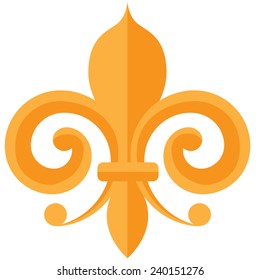 Fleur de lis Mardi Gras design EPS 10 vector stock illustration