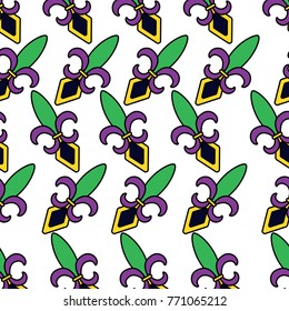 fleur de lis mardi gras carnival symbol