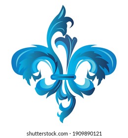 Fleur de lis. Medieval heraldic decoration - Vector