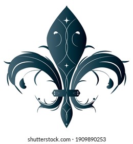 Fleur de lis. Medieval heraldic decoration - Vector