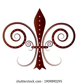 Fleur de lis. Medieval heraldic decoration - Vector