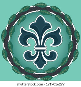 Fleur de lis. Medieval heraldry decoration - Vector