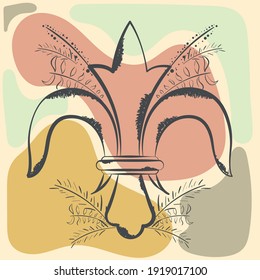 Fleur de lis. Medieval heraldry decoration - Vector