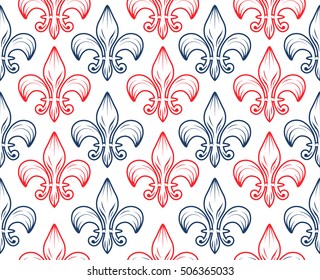 Fleur de lis. Modern abstract pattern. Graphics for wallpaper, wrapping, fabric, apparel, other print production.