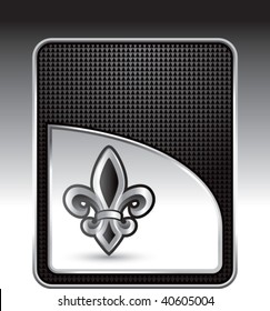 fleur de lis on black checkered background