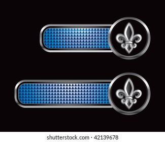 fleur de lis on blue checkered tabs