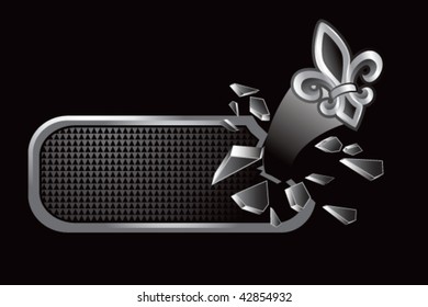 fleur de lis on broken banner
