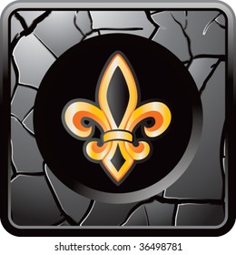 fleur de lis on cracked web icon