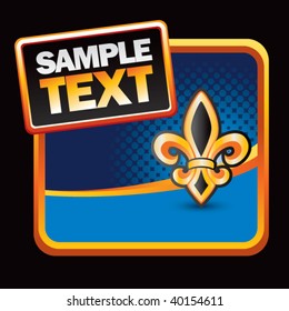 fleur de lis on stylized template