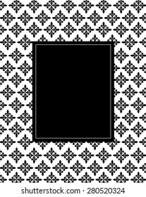 Fleur de lis Pattern Frame - Vector