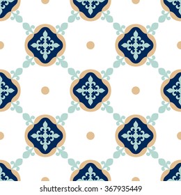 Fleur de lis pattern. Oriental traditional floral Moroccan seamless pattern, tile  vector illustration