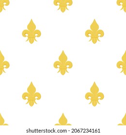 Fleur de lis pattern seamless background texture repeat wallpaper geometric vector