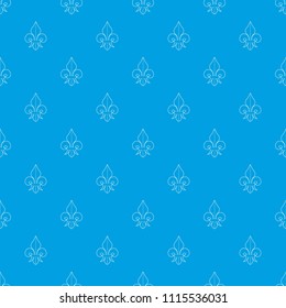 Fleur de lis pattern vector seamless blue repeat for any use