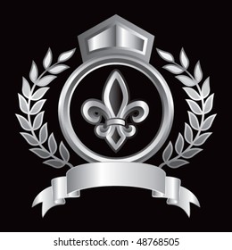 fleur de lis royal silver display