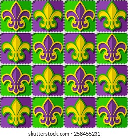 Fleur De Lis Seamless Mardi Gras Pattern