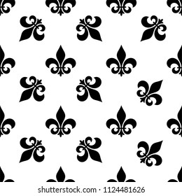 Fleur De Lis Seamless Pattern Fleurdelys Stock Vector (Royalty Free ...