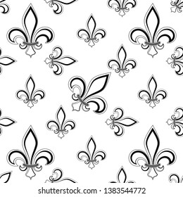 Fleur De Lis Seamless Pattern Fleurdelys Stock Vector (Royalty Free ...