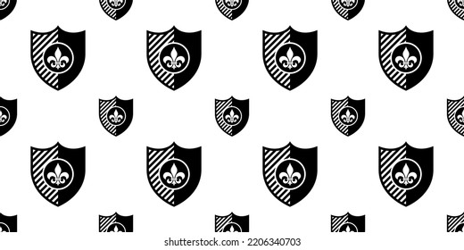 Fleur De Lis Seamless Pattern, Fleur-De-Lys Or Flower-De-Luce, The Decorative Stylized Lily Vector Art Illustration