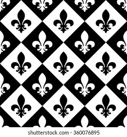 Fleur de lis seamless pattern