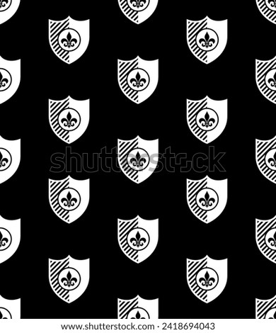 Fleur De Lis Seamless Pattern, Fleur-De-Lys Or Flower-De-Luce, The Decorative Stylized Lily Vector Art Illustration