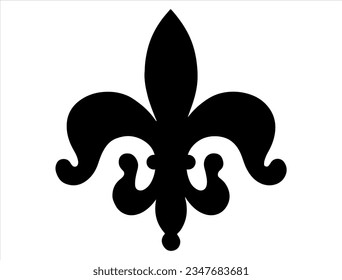 Fleur de lis silhouette vector art decorative