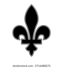 Silhueta de Fleur de lis. Vetor.