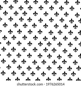 Fleur de lis simple vector pattern on a transparent background