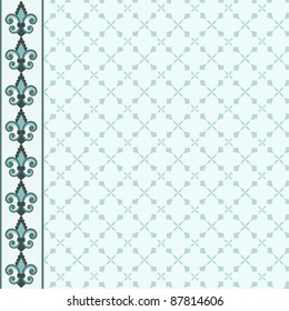 Fleur de lis stripe with pattern background