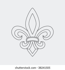 fleur de lis symbol drawing