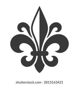 Fleur de lis symbol, elegant logo emblem, decorative design element, heraldry, french culture