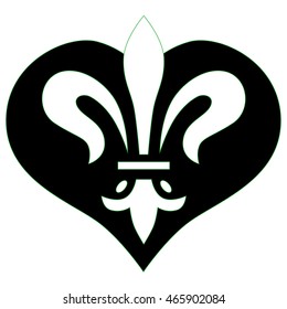 ícone de símbolo de flor de lis vetor  
