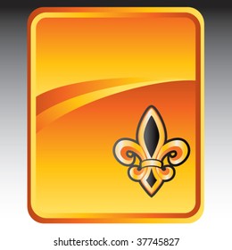 fleur de lis symbol on gold background