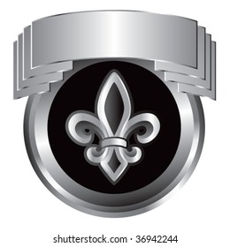 fleur de lis symbol silver crest