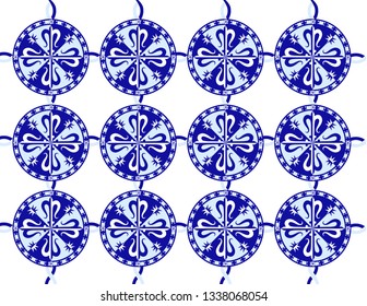 Fleur de lis talavera pattern in vector