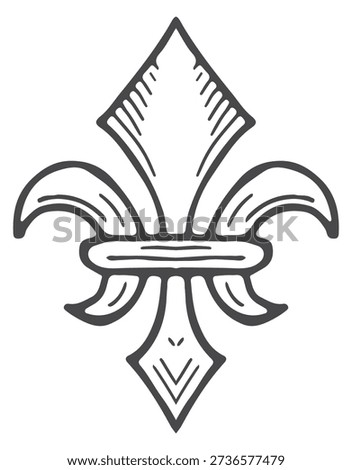 Fleur de lis. Traditional medieval insignia element