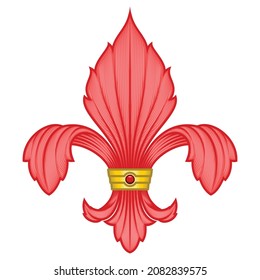 Fleur de lis vector design, representation of the fleur de lis, symbol used in medieval heraldry