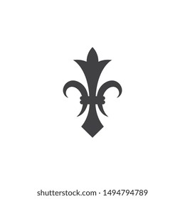 Fleur de lis vector icon design template