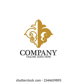 Fleur de lis vector icon design template