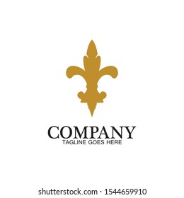 Fleur de lis vector icon design template